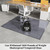 FlyEcho Glass Chair Mat 46" x 55" Heavy Duty Tempered Glass Office Chair Mat, Glass Floor Mat with Round Corner and Polished Edge for Smooth Glide, Office Chair Mat for Carpet, Hardwood Floor, Grey