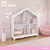 Evolur Barbie Rose Hutch/Bookcase – 7 Spacious Shelves for Toys, Books, and Keepsakes, Solid Wood with Anti-Tipping Kit, White or Pink Finish