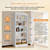 Merax 83" Tall Set of 2 Wood 5-Tier Bookshelf Bookcase with Adjustable Storage Shelves,Free Standing for Home Office，Living Room