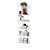 CRTERICX Acrylic Ladder Bookshelf, 6-Tier Clear Wall Mounted Bookshelf with Open Shelves, Multipurpose Bookcase for Living Room, Bathroom, Office, Modern, 11.6" D x 23.4" W x 86" H