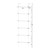 CRTERICX Acrylic Ladder Bookshelf, 6-Tier Clear Wall Mounted Bookshelf with Open Shelves, Multipurpose Bookcase for Living Room, Bathroom, Office, Modern, 11.6" D x 23.4" W x 86" H