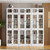 VOWNER 85.5“ H Bookcase with Doors, Wooden Bookshelves and Bookcases for Home Office, Pantry Cabinet with Doors and Shelves, 7-Tier Laundry Room Cabinets, Storage Cabinets for Dining Room (White)