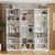 VOWNER 85.5“ H Bookcase with Doors, Wooden Bookshelves and Bookcases for Home Office, Pantry Cabinet with Doors and Shelves, 7-Tier Laundry Room Cabinets, Storage Cabinets for Dining Room (White)