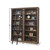 Starlight Canyon Home 8-Foot Tall Bookcase Wall & Ladder, 5 Adjustable Shelves, Ringed Steel Frame, Brown Finish