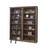 Starlight Canyon Home 8-Foot Tall Bookcase Wall & Ladder, 5 Adjustable Shelves, Ringed Steel Frame, Brown Finish