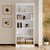 Merax 83.4" Tall Bookcase,Modern 5-Tier Decor Bookshelves with Adjustable Shelves,Wooden Book Shelf with Storage and Open Display for Living Room,White 1 Set