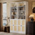 VOWNER 85.5" Tall Bookshelf with LED - Rattan Wood Door Design, 7 Tier Bookcase Set of 2, Curio Cabinets with Storage, DIY Large Bookcase for Living Room, Home