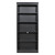 Virubi 83.4" Tall Bookcase with LED Light, 5-Tier Wood Bookshelves with Adjustable Storage Shelves for Living Room Home Office, Storage Organizer for CDs Books Movies, Freestanding (Black)