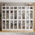 VOWNER 85.5" H Bookshelf Single Pack - Glass Door Design, 7 Tier Book Shelf, Curio Cabinets with Storage, DIY Large Bookcase for Living Room, Office (White)