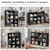 Cube Storage Organizer with 12 Open Shelf, Black Bookshelf with Storage Bins, Freestanding Book Case, Cubicle Shelf Bookcase for Bedroom Living Room Office Library, Wooden Cuby Shelves with Wood Grain