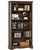 TVU 5-Tier Wooden Bookshelf, 31.5" W x 65" H ×9.9" D Bookshelf with Storage, Floor Standing Modern Style Display Bookcase for Living Room, Office, Study Room, Entryway, Brown
