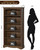 TVU 5-Tier Wooden Bookshelf, 31.5" W x 65" H ×9.9" D Bookshelf with Storage, Floor Standing Modern Style Display Bookcase for Living Room, Office, Study Room, Entryway, Brown