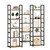 NUMENN Triple Column 5 Tier Bookshelf, Bookcase with 14 Open Display Shelves, Adjustable Rustic Industrial Style Book Shelves, Modern Bookshelves for Bedroom, Living Room and Home Office, Vintage