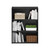 Furinno PASIR Book Shelf, 3-Tier Bookshelf, Storage Shelves Bookcase, 9.7 x 23.7 x 31.5, for Living Room, Bedroom, Home Office, Americano