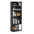 Furinno Jaya Book Shelf, 5-Tier Bookshelf, Bookcase with Adjustable Shelves, 9.5 x 24.5 x 71.2, for Organization and Storage, for Living Room, Bedroom, Home Office, Blackwood