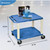 Luxor WT26BU 26"H AV Cart - Two Shelves - Putty Legs, 4" Silent-Roll, Full-Swivel Heavy-Duty Casters, Two with Locking Brake, Multipurpose Storage for Video Projector, TV, Laptop, Printer Stand