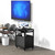 Argatin AV Cart with Keyboard Tary and Locking Cabinet Laptop Cart on Wheels Utility Carts and Pullout Tray - Max Capacity 350 lbs, 24.8''L x 18.1''W x 39.8''H
