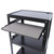 Steel AV Cart on Wheels with Pull-Out Keyboard Tray, 4-Tier Height Adjustable Rolling Media Cart for Home Office, Each Layer 66lbs Capacity