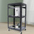 Steel AV Cart on Wheels with Pull-Out Keyboard Tray, 4-Tier Height Adjustable Rolling Media Cart for Home Office, Each Layer 66lbs Capacity