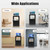 Steel AV Cart with Keyboard Tary and Locking Cabinet Rolling Small Office Laptop Table with Power Socket, Adjustable Height Laptop Cart for Computer Laptop Projector Printer