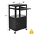 DWVO AV Presentation Cart Stand with Locking Cabinet, Steel Rolling Metal Cart on Wheels with Keyboard Tray & 16.4ft Cord for Video Projector, TV, Laptop Computers, Printers, Black