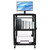 Mobile AV Cart, Commercial Furniture Mobile Utility AV Cart with Multifunctional Top Layer & Cable Hole Design, Mobile Media Carts Computer Workstation for Office Classroom Warehouse