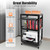 Mobile AV Cart, Commercial Furniture Mobile Utility AV Cart with Multifunctional Top Layer & Cable Hole Design, Mobile Media Carts Computer Workstation for Office Classroom Warehouse