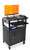 Line Leader Plastic AV Cart with Keyboard Tray and Locking Metal Cabinet, Heavy Duty Mobile Workstation with 4 Rolling Casters, 2 Locking Brakes, Heavy Duty, Holds up to 100 lbs (34 Inch w Cabinet)