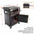 Line Leader Plastic AV Cart with Keyboard Tray and Locking Metal Cabinet, Heavy Duty Mobile Workstation with 4 Rolling Casters, 2 Locking Brakes, Heavy Duty, Holds up to 100 lbs (34 Inch w Cabinet)