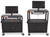 Line Leader Large AV Cart with Locking Cabinet | Height Adjustable Utility Cart with Pullout Keyboard Tray & Cord Management | UL Safety-Certified Computer Cart | Easy Assembly (32 x 18 x 42in)