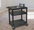 Luxor Black Mobile Plastic 3 Shelf AV Presentation Cart
