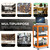 Auto Dynasty Height Adjustable AV Presentation Cart with Power Strip, Rolling Storage AV Carts for Video Projector, TV, Printers, Laptop Computers, 4 Wheels, 4' Cord, 3 Outlets, 2 USB Ports (Orange)