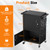 Jasdego Mobile AV Cart - Heavy Duty Computer Cart with 2 Cabinets, Rolling Media Cart with 4 Outlets & Pegboard & Hooks, Lock Brake Wheels Mobile Computer Workstation, Perfect for Home or Office