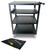 AxcessAbles Computer Cart on Wheels 400LB Capacity, Metal AV Equipment Utility Workstation, with Pullout Keyboard Tray, 2 Locking Caster Wheels. Projectors, Monitors, Printers Schools, Offices, Homes
