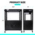 DNA Motoring Steel AV Cart with Extra Storage Cabinet, 30.8" x 18" x 22"-42" Height Adjustable Rolling Projector Utility Cart, TOOLS-00293