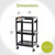 Pearington AV Presentation Cart Stand for Video Projector, TV, Laptop Computers, Printers, Metal Construction Rolling Storage Cart with Adjustable Shelves, 4 Wheels, 4 Outlets, 12ft Cord, Black