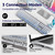 SEUNKWANG EWEADN Typewriter Keyboard Wireless Mechanical Keyboard, 104 Keys Gradient Color Typewriter Keyboards with White Backlit, Anti-Ghosting, Blue Switch Bluetooth/2.4GHz/Wired Keyboards-Blue