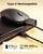 Ghajz Portable Foldable Keyboard and Mouse Combo, Bluetooth×2+USB A+USB C(4 in 1) Connection, Keyboard Lock, Full Size Folding Wireless Rechargeable Silent Design for Travel/Home/Office-Black Gray