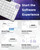 Lenovo 800 Self-Charging Bluetooth Keyboard, Uses Ambient Light for Charging, Bluetooth 5.1, Supports 3 Devices, Battery Free, Wireless, White