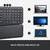 Logitech Ergo K860 Wireless Ergonomic Keyboard - Split Keyboard, Wrist Rest, Natural Typing, Stain-Resistant Fabric, Bluetooth and USB Connectivity, Compatible with Windows/Mac, Black