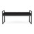 Lesro Gansett Reception Waiting Room Healthcare 2-Seat Bench/Charcoal Steel/Black