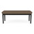 Lenox Steel Reception Waiting Room Healthcare 2-Seat Bench/Black Steel/Brown