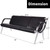 Kinsuite 3-Seat Office Reception Waiting Room Chairs - Guest & Reception Chairs for Salon Barber Bench Airport Bank Hall Visitor Guest Black PU Leather Office Sofa, Black