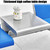 YVYKFZD Waiting Room Bench Set, 2-Seat PU Leather Waiting Room Chairs, Office Guest Reception Chair with Table and Arms, Lobby Steel Reception Bench Seating(Blue)