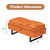 Kinsuite Waiting Room Chairs Reception Chairs - 7-Seat Waiting Room Chairs Modern Entryway Bench with Thickened Cushion PU Leather Living Room Bench Lobby Furniture for Office Salon Lobby, Orange