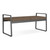 Lesro Gansett Reception Waiting Room Healthcare 2-Seat Bench/Charcoal Steel/Brown