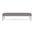 Lesro Waterfall Reception Waiting Room 3-Seat Bench/Silver Steel/Light Gray