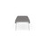 Lesro Waterfall Reception Waiting Room 3-Seat Bench/Silver Steel/Light Gray