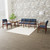 Lenox Wood Reception Waiting Room 18" 2-Seat Bench/Black Wood/Blue