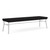 Lesro Mystic Reception Waiting Room 18.5" 3-Seat Bench/Silver Steel/Black